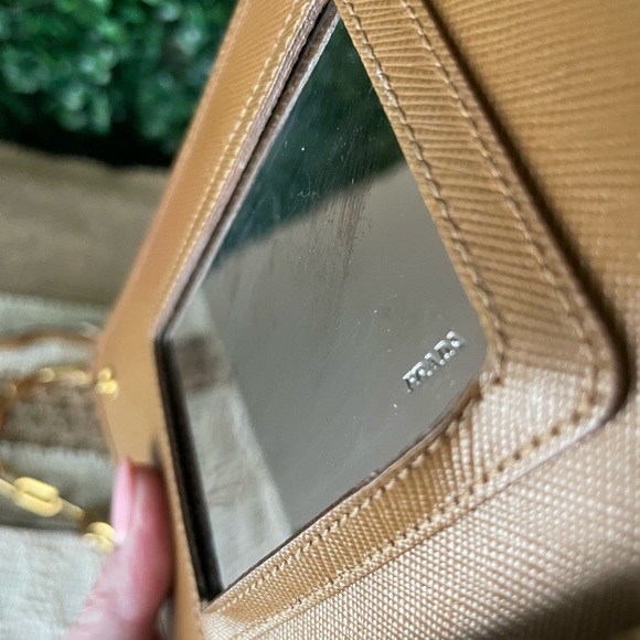 Prada Tan Brown Wallet on Chain Authentic - Picture 11 of 11